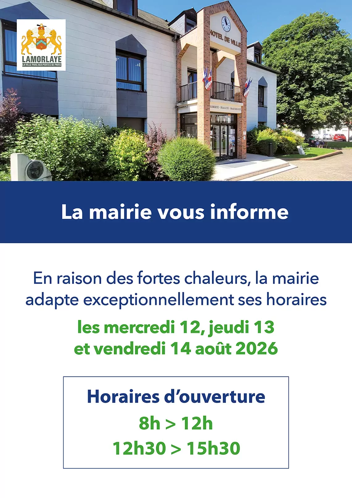 Horaires adaptés chaleur