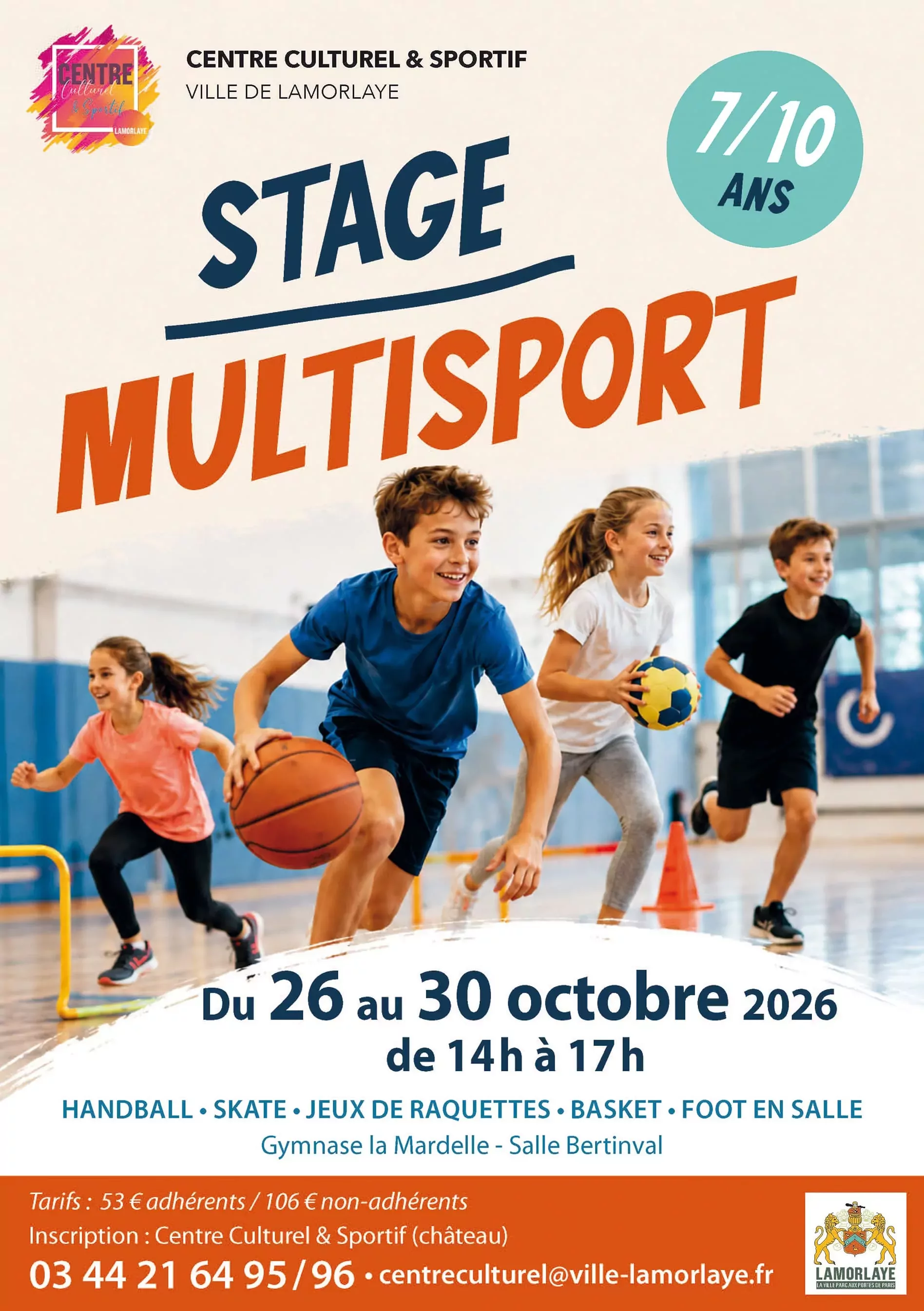 Stage Multisport du 26 au 30 octobre 2026 - Centre Culturel & Sportif